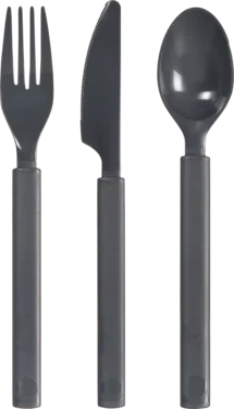 Bestikkpakke Granite Pp Gjenbrukbar Gaffel Kniv Skje