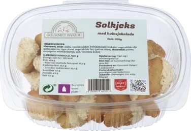 Solkjeks med Hvitsjokolade Gourmet Bakeri 230g