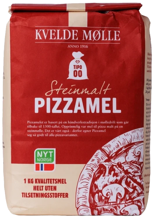 Pizzamel Norsk Steinmalt Tipo 00 1kg Kvelde
