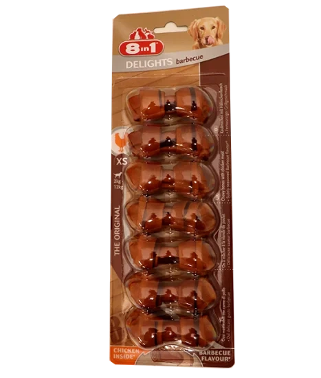 Delights Bones 8 in 1 BBQ XS 84g