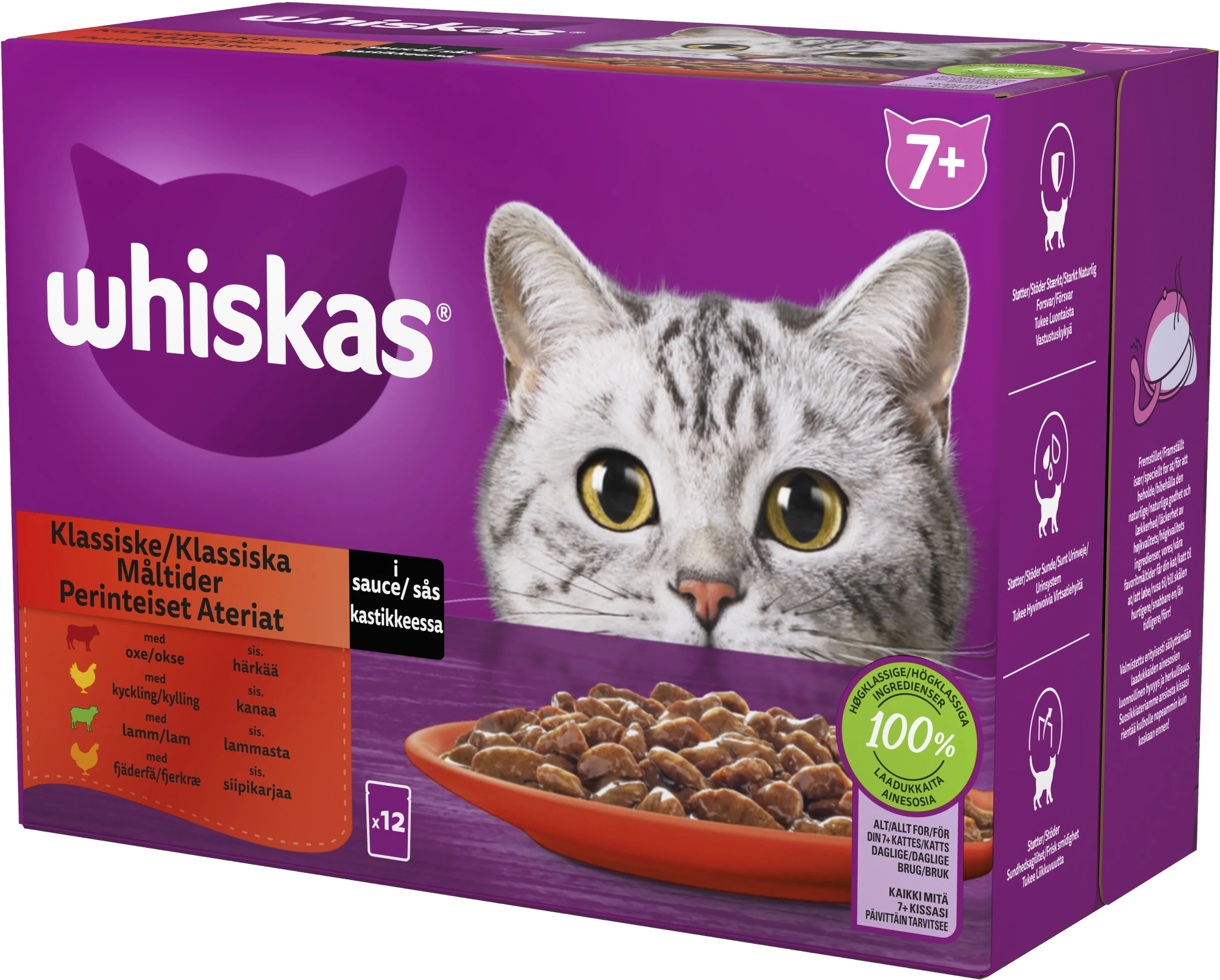 Kattmat Klassiska måltider 12-pack