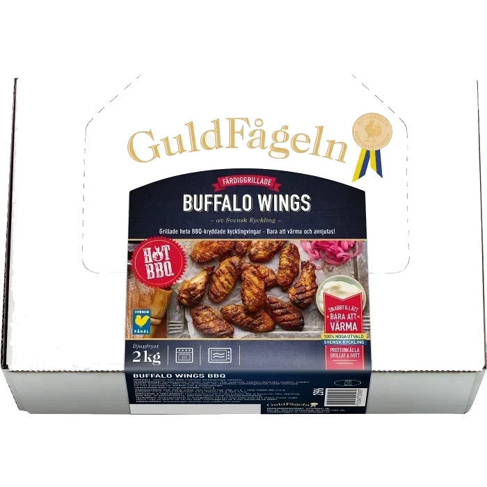 Buffalo wings BBQ Fryst 2kg Guldfågeln