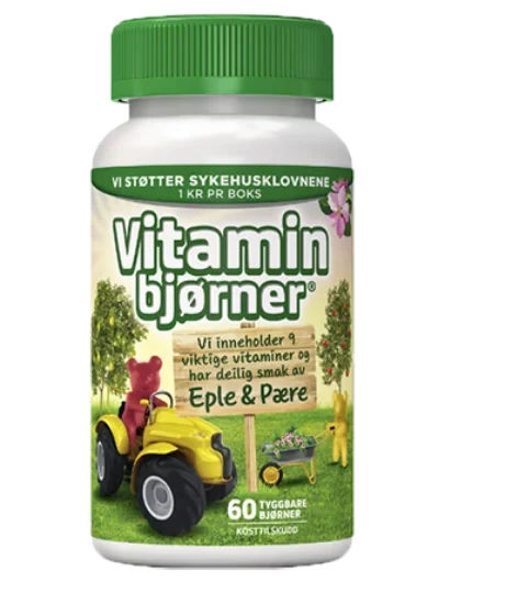 Vitaminbjørner Eple & Pære 60stk
