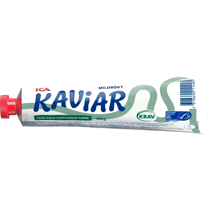 Kaviar mildrökt 190g KRAV ICA