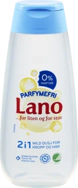 Lano Dusj 2i1 Mild Parfymefri 250ml