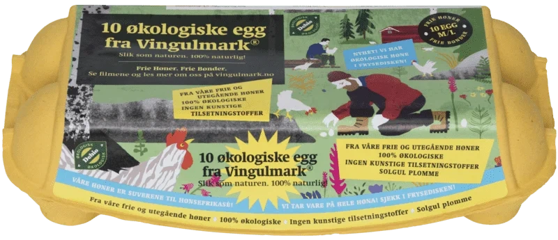 Vingulmark Egg 10stk M/L Økologisk