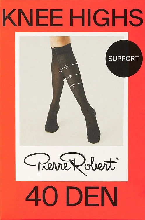 Knee High Support Black 36-41 Pierre Robert
