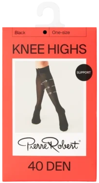 Knee High Support Black 36-41 Pierre Robert