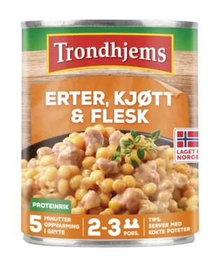 Erter,Kjøtt&Flesk 800g Trondhjems