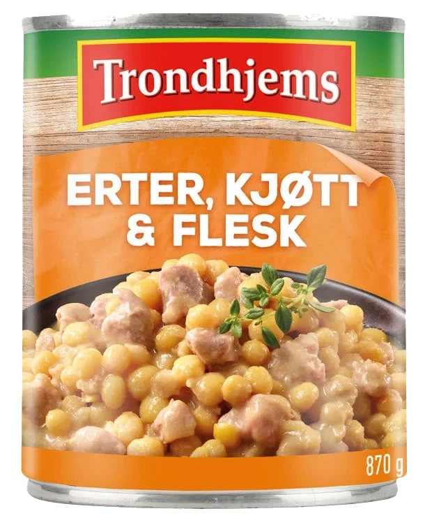 Erter,Kjøtt&Flesk 800g Trondhjems