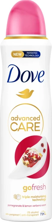 Dove Spray Pomegranate & Lemon Verbena Deo Antiperspirant Go Fresh Advanced Care 150ml