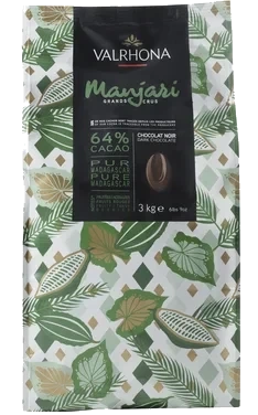 Sjokolade Mørk 64% Manjari 3kg Valrhona