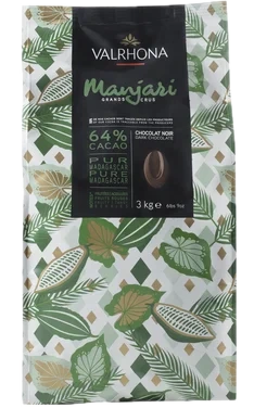 Sjokolade Mørk 64% Manjari 3kg Valrhona