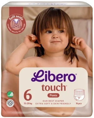 Libero Touch Pant Str.6 16stk