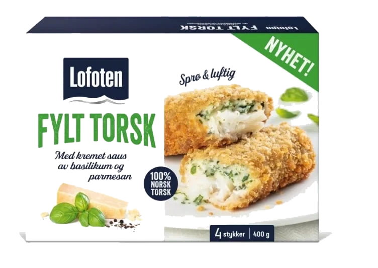 Torsk Fylt Basilikum/Parmesan 400g Lofoten