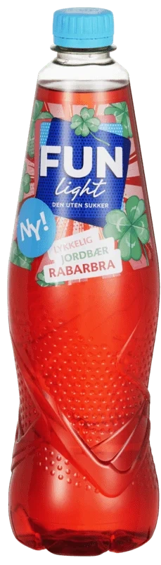 Fun Light Jordbær Rabarbra 6x0.8l