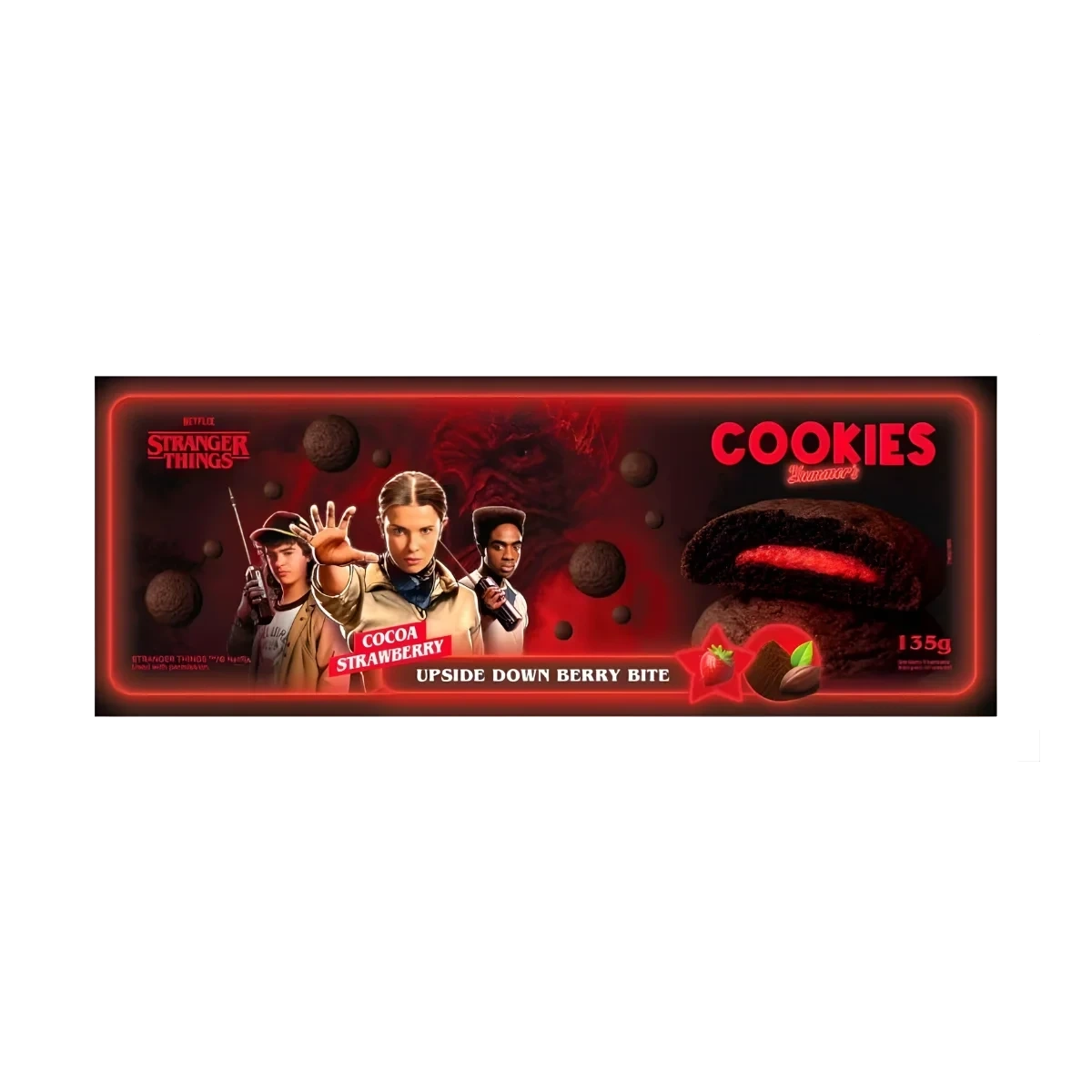 Stranger Things Cookies Chocolate Strawberry 135 g