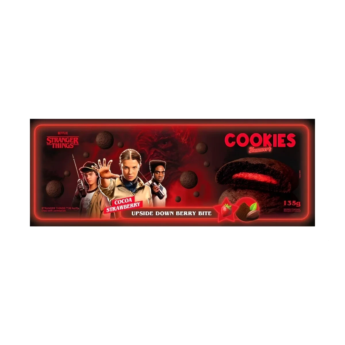 Stranger Things Cookies Chocolate Strawberry 135 g