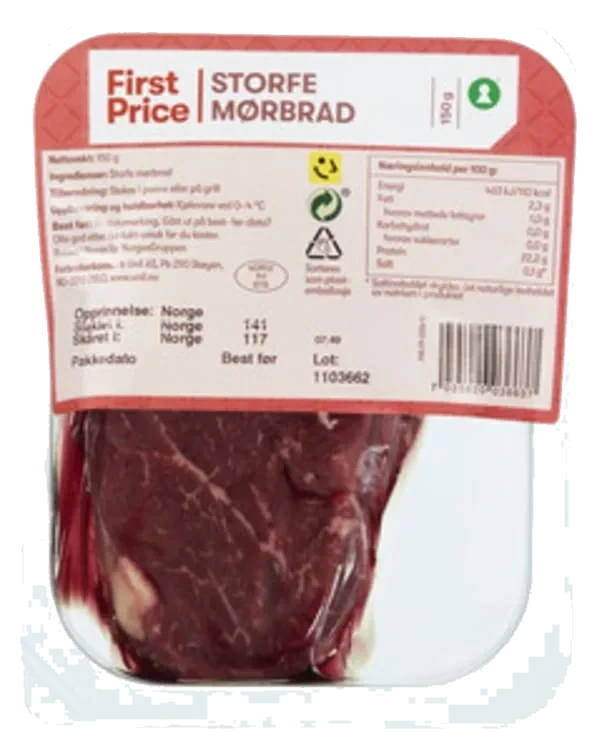 Storfe Mørbrad 150g First Price