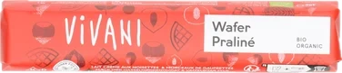 Melkesjokolade,Wafer Praliné,40g,økologisk, Vivani