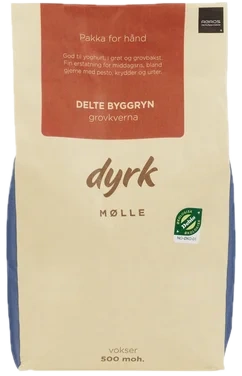 Delte Byggryn Grovkverna Fra 1kg Dyrk Mølle