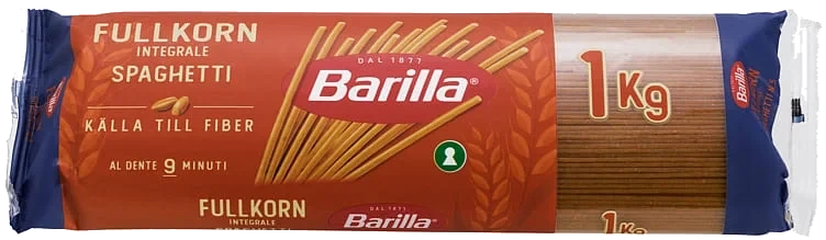 Spaghetti Fullkorn 1kg Barilla