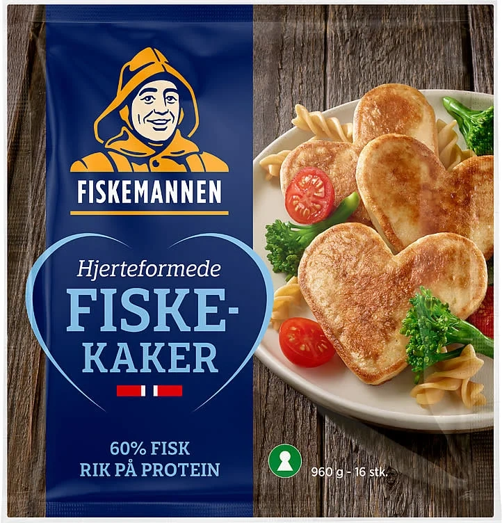 Fiskekake Hjerter 960g Fiskemannen