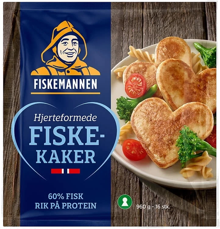 Fiskekake Hjerter 960g Fiskemannen