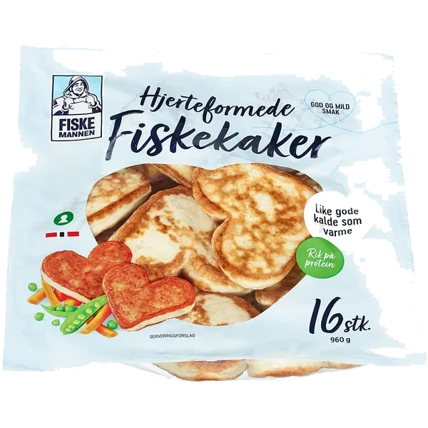 Fiskekake Hjerter 960g Fiskemannen