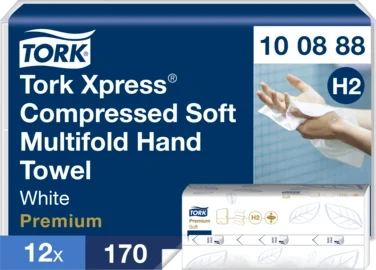 Tork Xpress Komprimert Multifold Myk Premium 4-panel H2