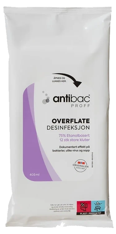 Desinfeksjonkluter 12stk Antibac