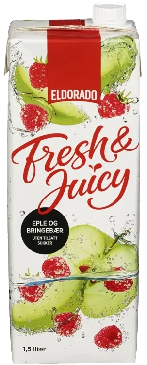 Fresh&Juicy Eple/Bringebær 1,5l Eldorado