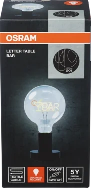 Bordlampe Letter Table Bar E27