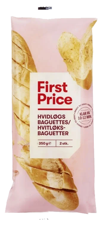 Hvitløksbaguetter 2pk 350g First Price
