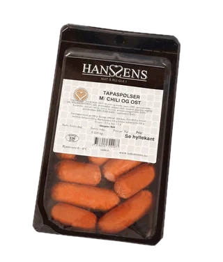 Tapaspølser m/Chili & Ost Hanssens