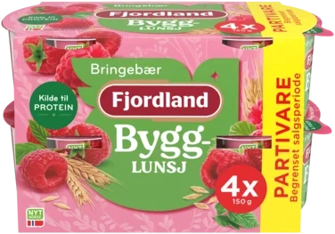 Fjordland Bygglunsj Bringebær 4x150g