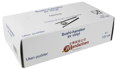 Sushi Hansker Vinyl Str. Xl, 100 stk Smart Choice