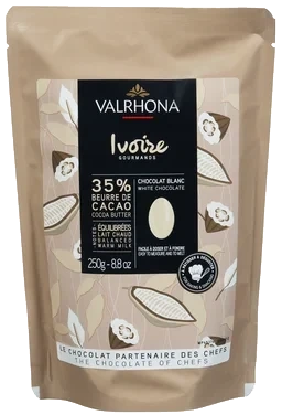 Hvitsjokolade 35% Ivoire Hjemmebaking 250g Valrhona