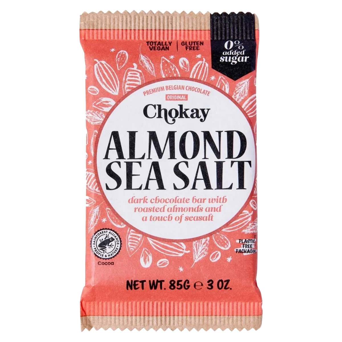 Chokay Plate Mørk Sjokolade Mandel og Sjøsalt 85 g