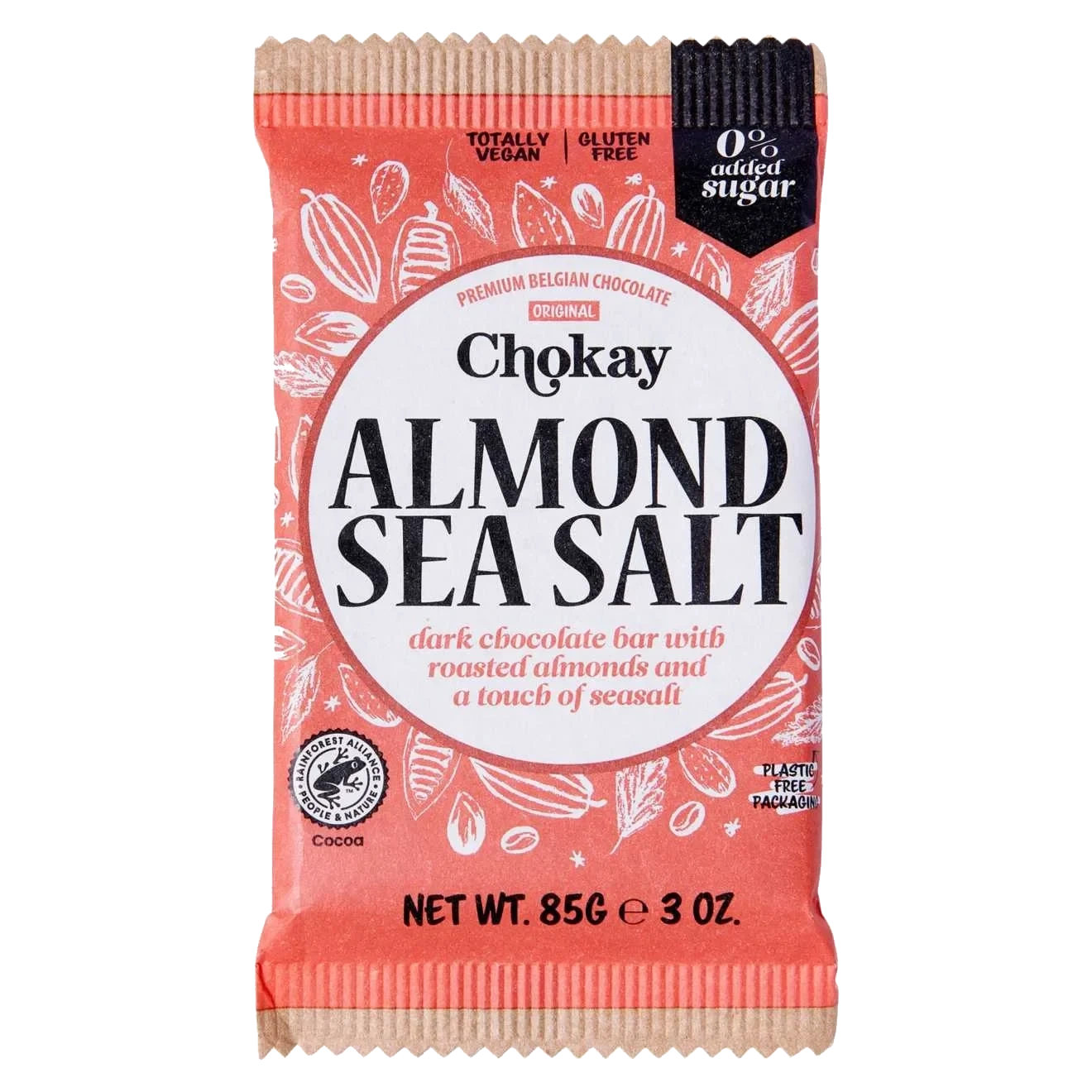 Chokay Plate Mørk Sjokolade Mandel og Sjøsalt 85 g