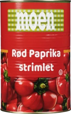 Paprika Rød Strimler 4kg Moen