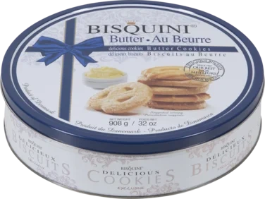 White Line Bisquini Butter Cookies