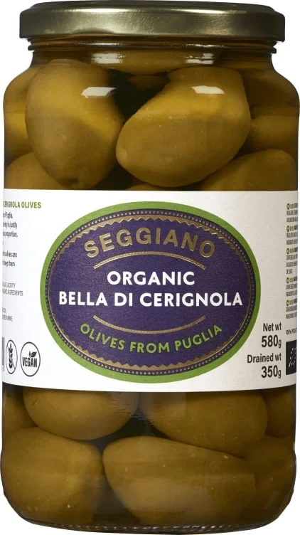 Oliven Bella Økologisk 350g Seggiano