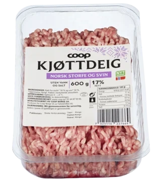 Coop Kjøttdeig Sf og Svin 600g