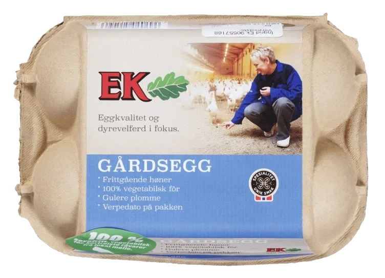 Gårdsegg M/L 6stk Ek