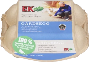 Gårdsegg M/L 6stk Ek