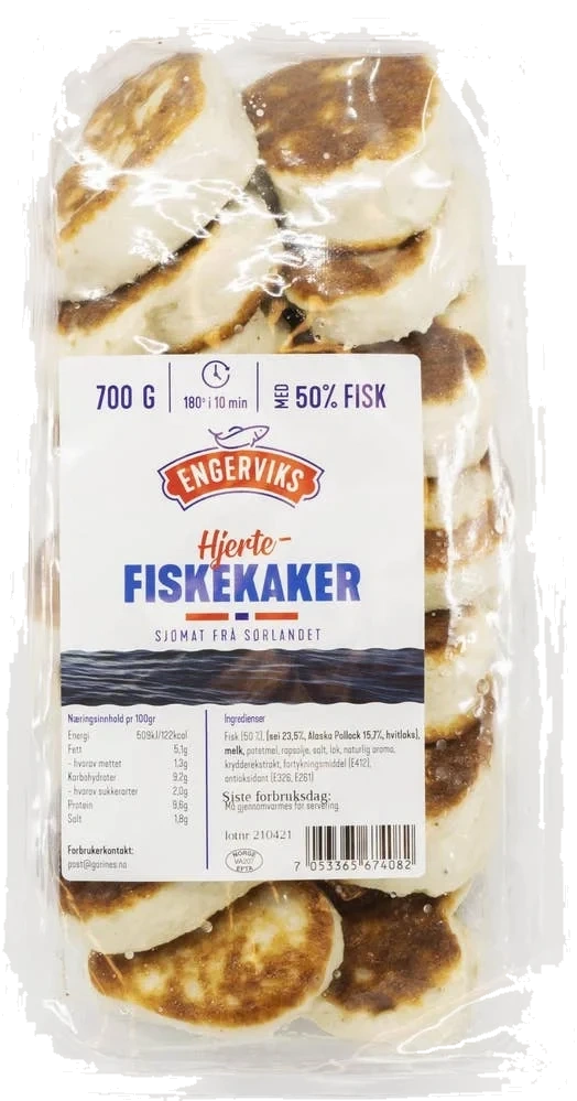 Hjertefiskekaker 50%
