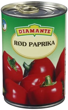 Paprika Rød Skinnfri 390g Diamante