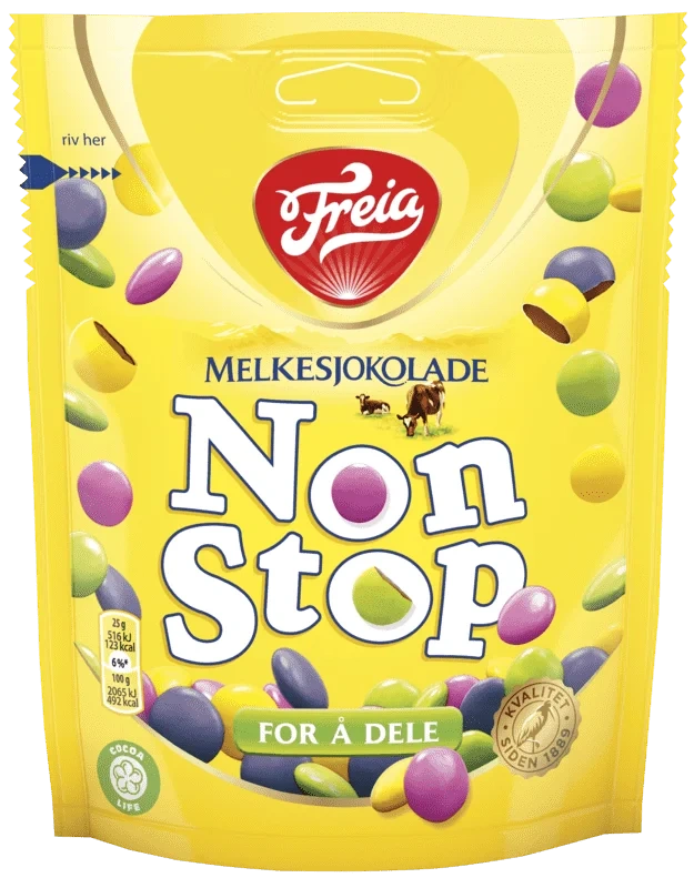 Freia Non Stop Melkesjokolade 180g