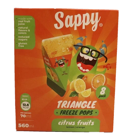 Sappy Ice Pops Orange&Lemon 8x70ml